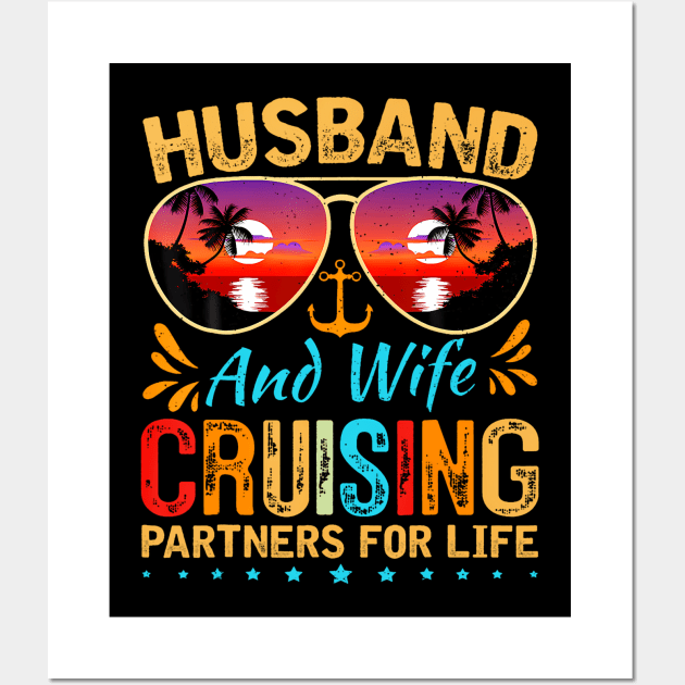 Husband Wife Cruising 2024 Cruise Vacation Couples Trip Wall Art by Saboia Alves